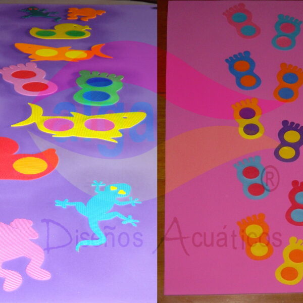 Colchoneta con camino de 10 apliques surtidos