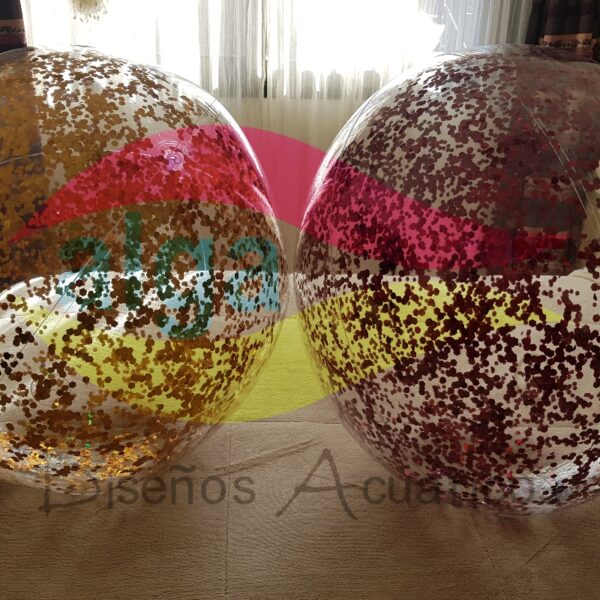 Pelota inflable con brillo "Glitter"