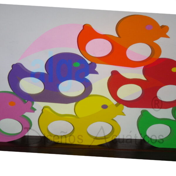 Enganche, unión, empalme de flota flota con diseño de PATO