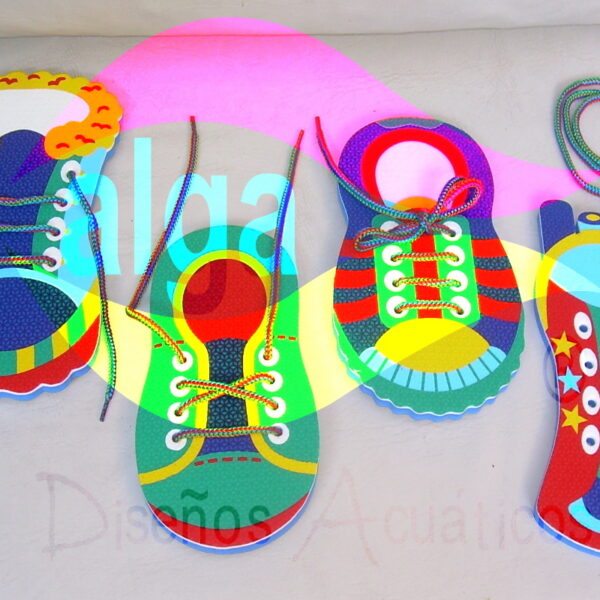 Zapatilla para enhebrar cordón