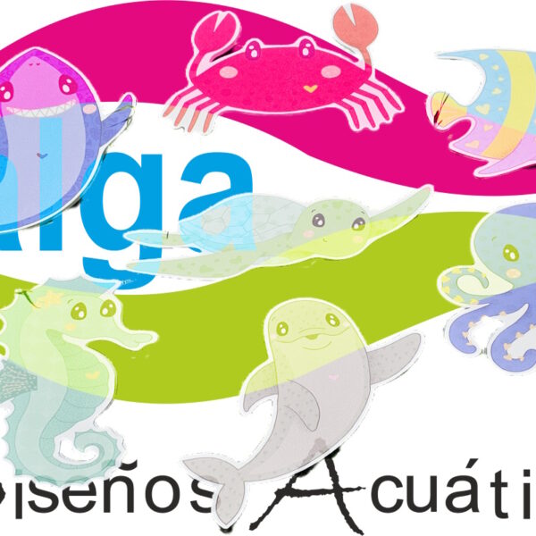 SET - 7 animales OCÉANO - Sublimados grandes