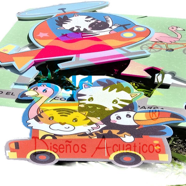 Libro ENCASTRABLE para el agua: TRANSPORTES