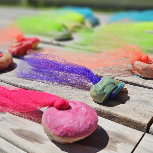 Tules de colores sumergibles x 6 unidades