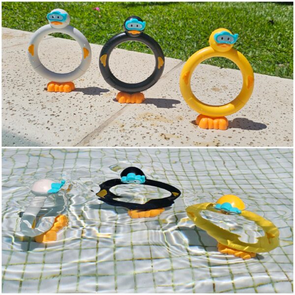 Patos de goma circulares sumergibles