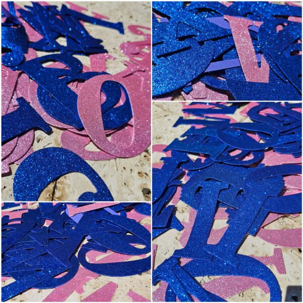 Letras y Números con Glitter ALGA