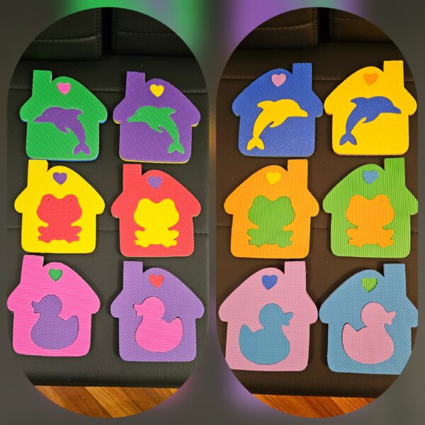 Casitas encastrables por seis unidades