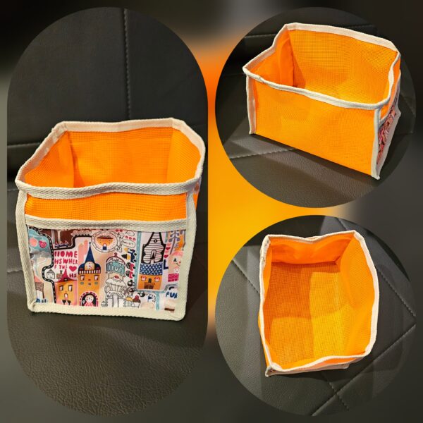 Contenedor chico con bolsillos laterales