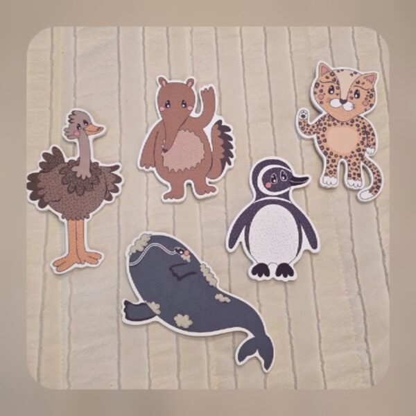 SET - 5 animales AUTÓCTONOS - Sublimados grandes